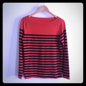 Gap size small orange & blue striped sweater